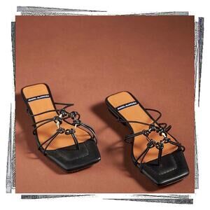 Anthropologie | NEW Angel Alarcon Alexia Strappy Sandal in Black 39